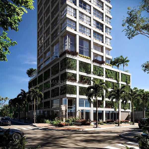 Cor� | Fachada biof�lica com jardins verticais e acessos destacados