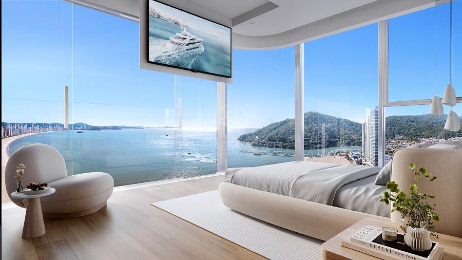 Apartamento de 326m�: Su�te Master com Vista Definitiva