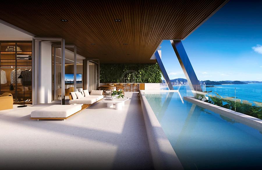 Mans�o Suspensa de 563m�: Terra�o com piscina de borda de vidro em balan�o