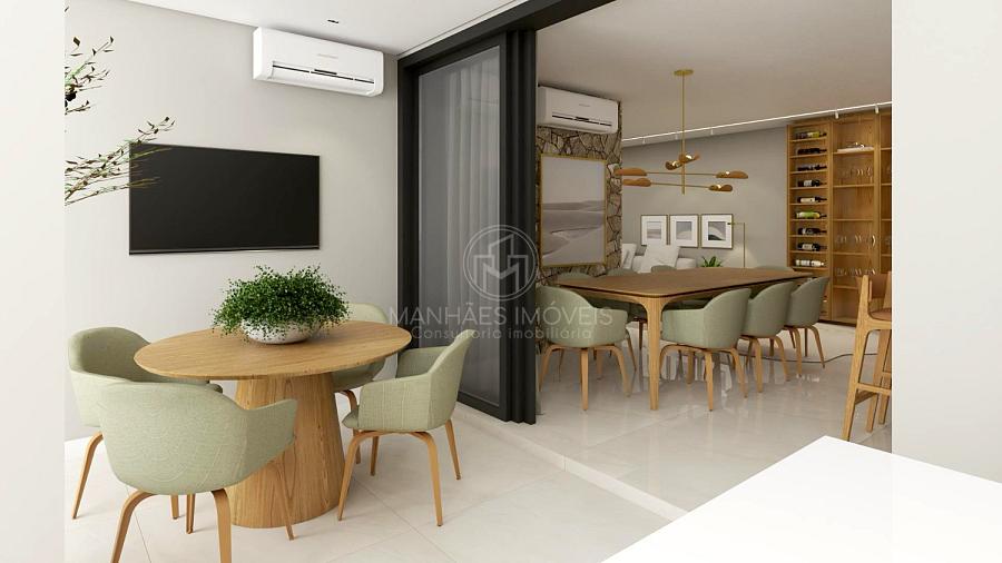 Apartamento de 174m (projeto de interiores): Ampla sacada