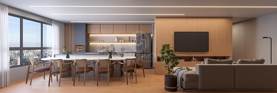 Apartamento de 91m�: Living Integrado