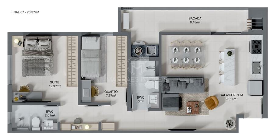 Apartamento 2 Dormitórios com Suíte Residencial Haia no Costa e Silva — foto 14