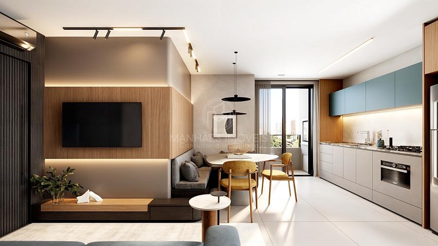 Apartamento de 64m�: Living