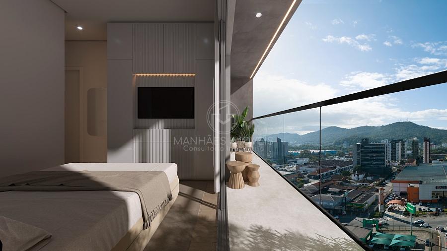 Apartamento Tipo 01: Su�te com sacada