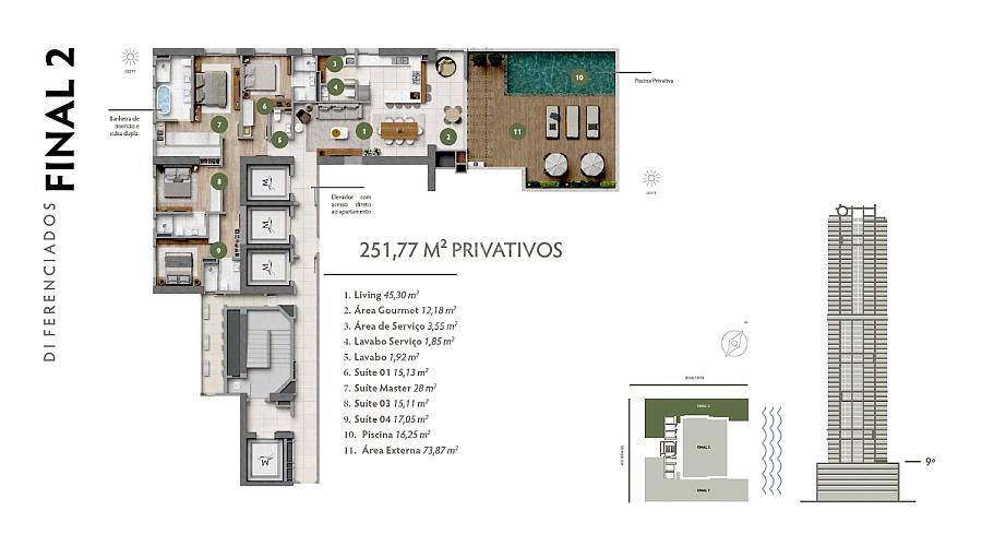 Apartamento na Planta: 4 Suítes, 3 Vagas e 252 m² (Garden) no Marena – Balneário Camboriú — foto 30
