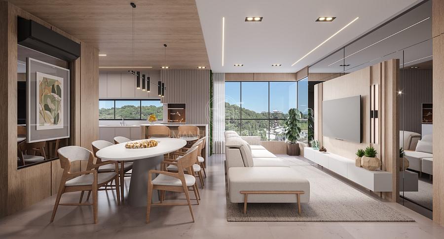 Apartamento Tipo 1: Living integrado