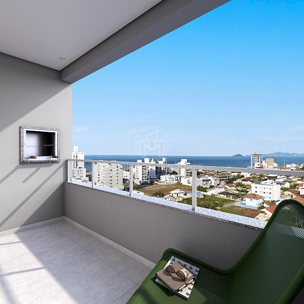 Apartamento: Sacada com vista do mar