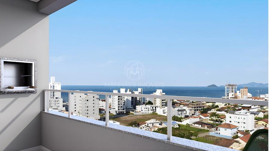 Apartamento Tipo: Sacada com vista para o mar