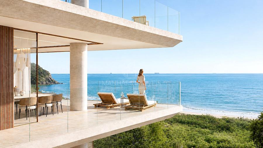 Apartamento com 4 su�tes: Ampla varanda frente mar