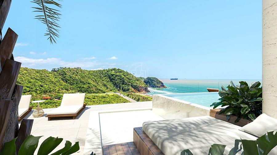 Mega Cobertura Duplex | 592m�: Ampla Varanda Frente Mar