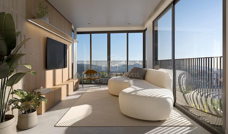 Apartamento de 111m� | 3 Su�tes: Living Integrado (P� direito com 3,12m)