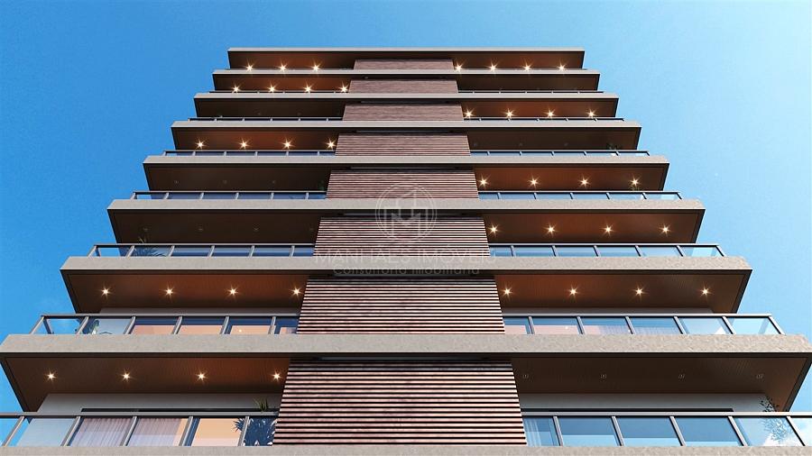 Detalhe da fachada e sacadas do Edif�cio Basel � Bairro Am�rica, Joinville