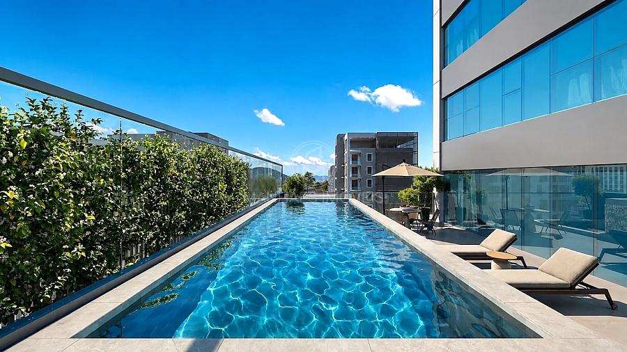 Terra�o privativo do apartamento garden com piscina, solarium e total privacidade