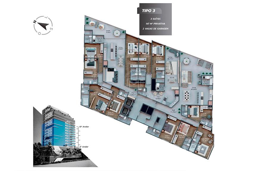 Apartamento 3 Suítes Alto Padrão | Strait Tower | Itapema SC — foto 18
