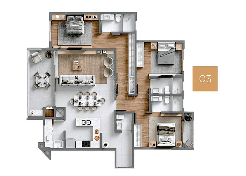 Apartamento com 3 suítes à venda em Piçarras no Horizon by Cas — foto 13