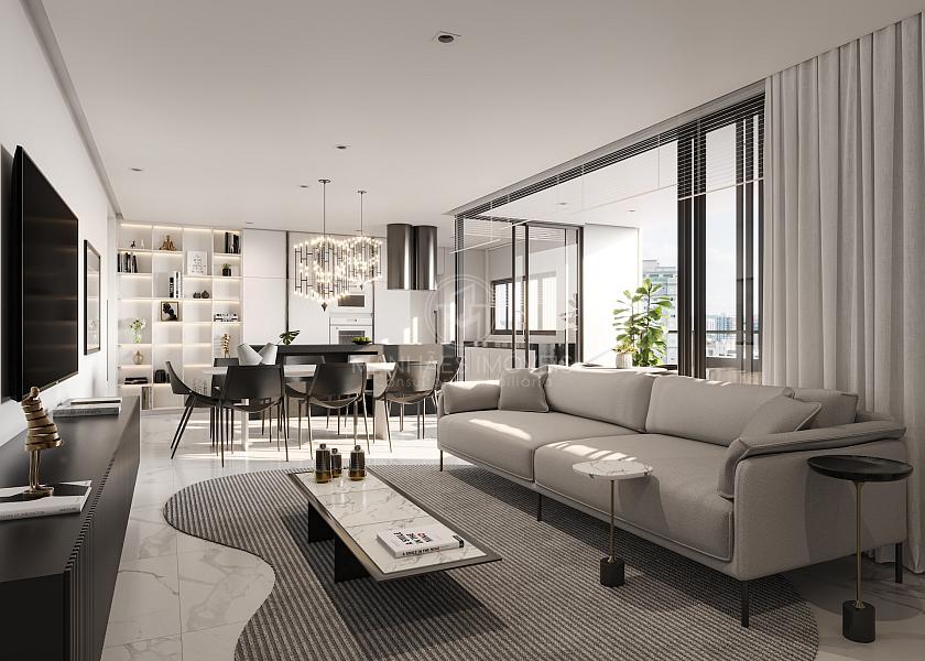 Apartamento com 3 su�tes: Living