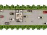 Planta de implanta��o geral do Residencial V�neto com acesso, vagas de garagem e �rea comum