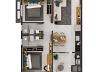 Planta humanizada do Apartamento Tipo 02 - 56m priv.
