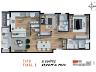 Planta humanizada do apartamento tipo final 06 com 69,82 m� privativos