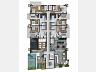 Planta baixa humanizada do 5� pavimento (rooftop) do Blend, com apartamentos, lofts e �reas de lazer