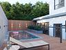 Piscina aquecida com ilumina��o subaqu�tica