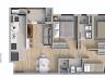 Planta do apartamento com 3 quartos � 62,67 m� privativos