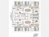 Planta do pavimento de apartamentos com 201,80 m� privativos
