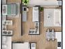 Planta baixa humanizada do Apartamento Tipo 07 (71 m� privativos)