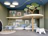 Brinquedoteca decorada com mezanino estilo casa na �rvore