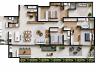 Planta baixa humanizada Apartamento Garden (209 m� + 14 m� terra�o)