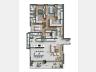 Planta humanizada do apartamento tipo 03 | 199m privativos