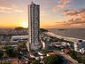 Edif�cio Bantaya Tower ao p�r do sol: Localiza��o privilegiada a poucos passos do mar, na Praia de Itajuba em Barra Velha, SC
