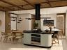 Espa�o Rasa: Ambiente gourmet com ilha central e teto amadeirado