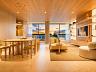 Living com ambientes de jantar e estar integrados