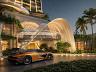 Porte coch�re futurista com acesso ao hall