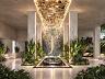 Imponente lobby de entrada com p�-direito duplo e design internacional