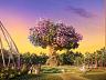 Playground e �rea infantil com �rvore da vida iluminada