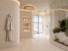 Espa�o de duchas e terapias no pavimento de lazer wellness