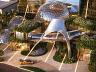 Porte coch�re futurista com acesso ao hall