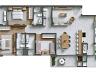Planta do apartamento com 122,79 m� privativos