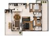 Planta do apartamento giardino no Edif�cio Corais