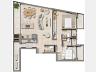 Planta do apartamento com 103,78 m� privativos