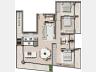 Planta do apartamento com 130,80 m� privativos