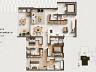 Planta baixa humanizada do Apartamento Tipo 01 (154 m� privativos)