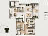 Planta baixa humanizada do Apartamento Tipo 04 (154 m� privativos)