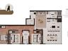 Planta humanizada do Apartamento de 3 dormit�rios