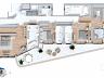 Planta do pavimento inferior da cobertura duplex � Pavimento �ntimo com su�tes