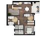 Planta do apartamento garden com 78,45 m� privativos