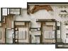 Planta do apartamento com 3 dormit�rios | 97,93 m� privativos