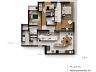 Planta humanizada do Apartamento 01 com 3 su�tes e 125m�